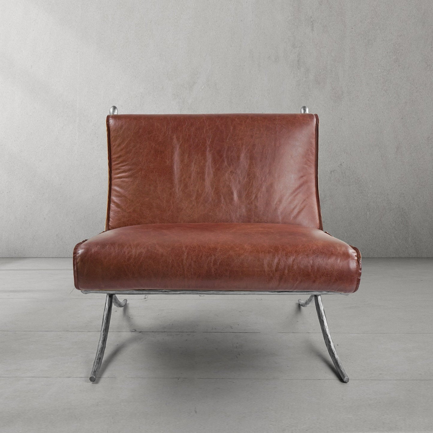 Thaddeus Vintage Leather Lounge Chair
