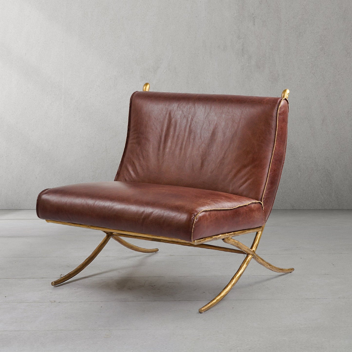 Thaddeus Vintage Leather Lounge Chair