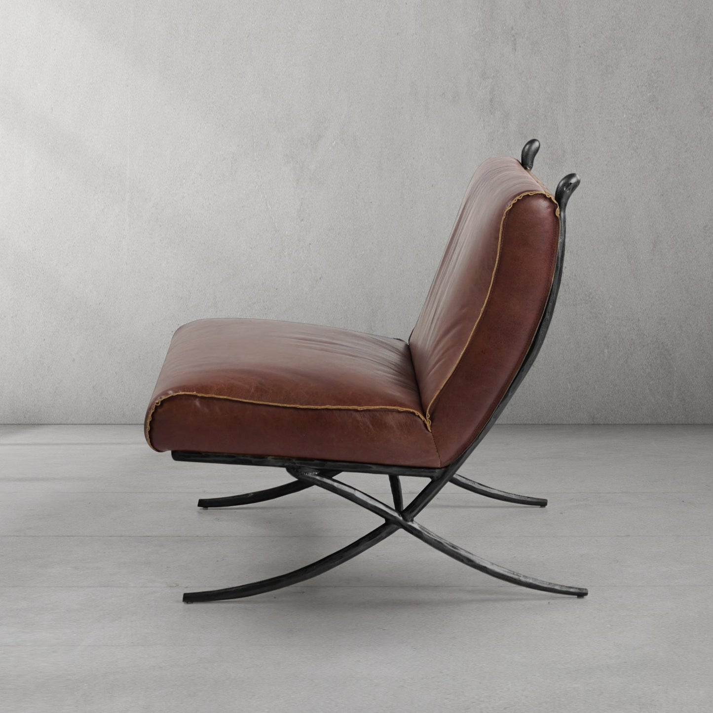 Thaddeus Vintage Leather Lounge Chair