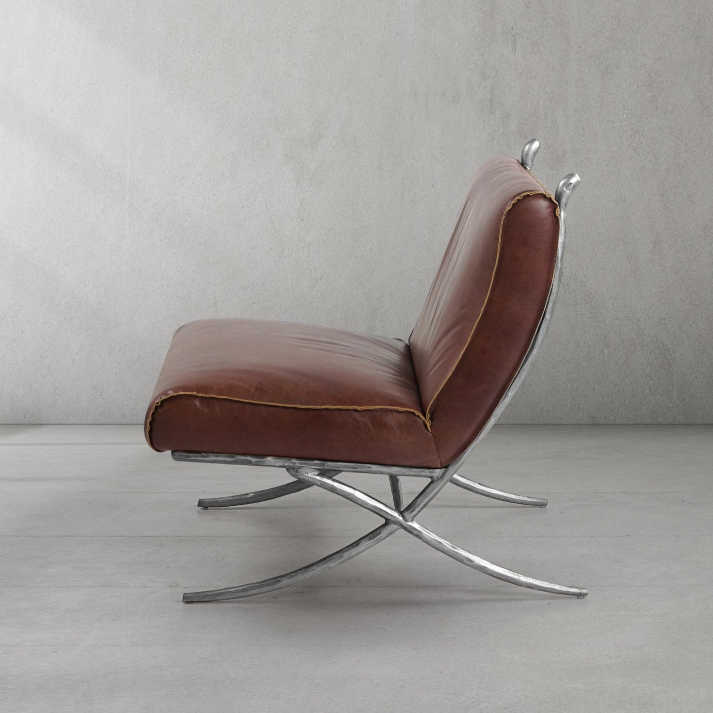 Thaddeus Vintage Leather Lounge Chair