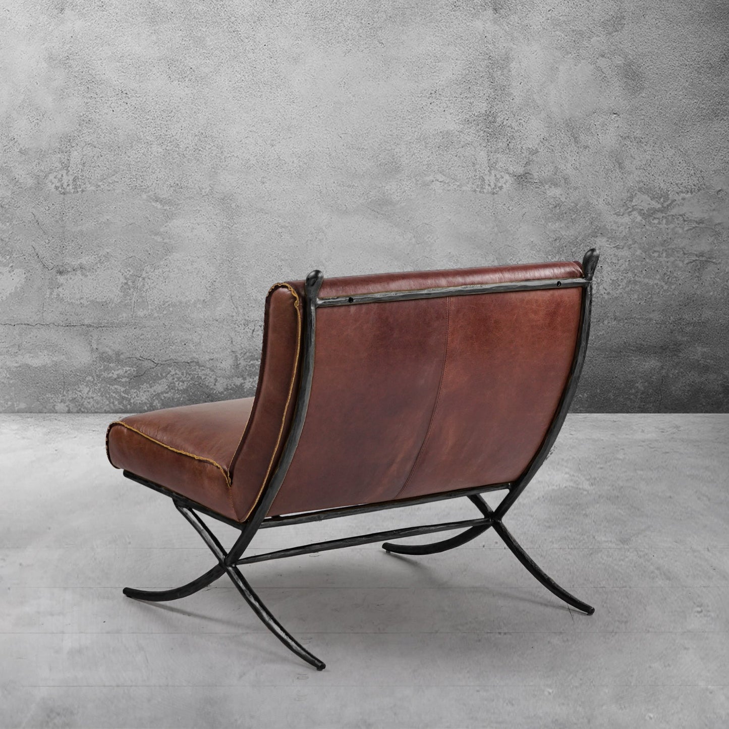 Thaddeus Vintage Leather Lounge Chair