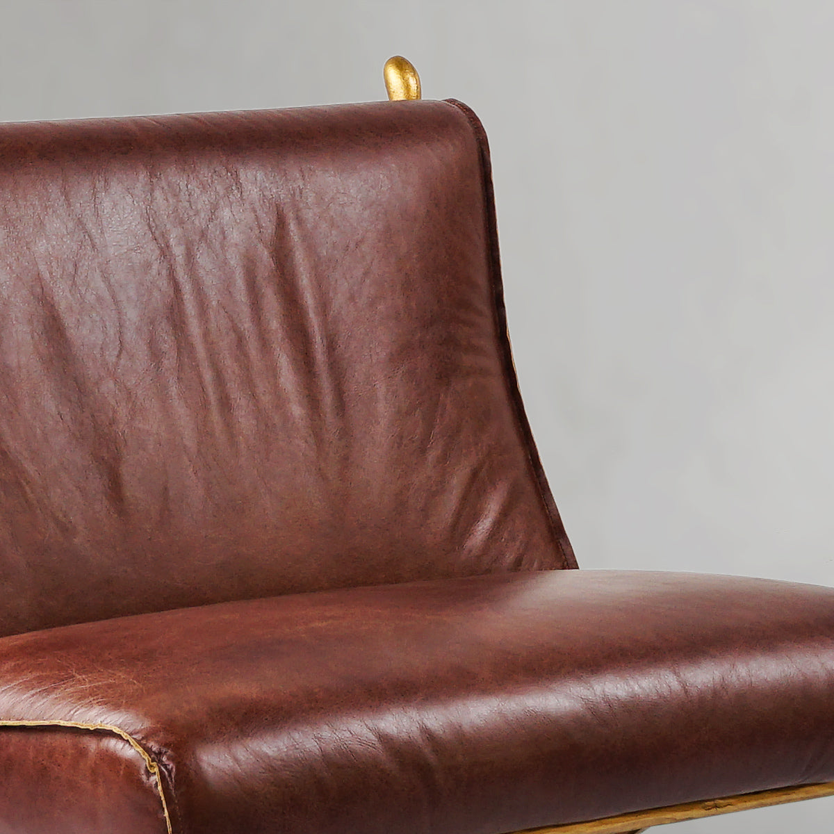 Thaddeus Vintage Leather Lounge Chair