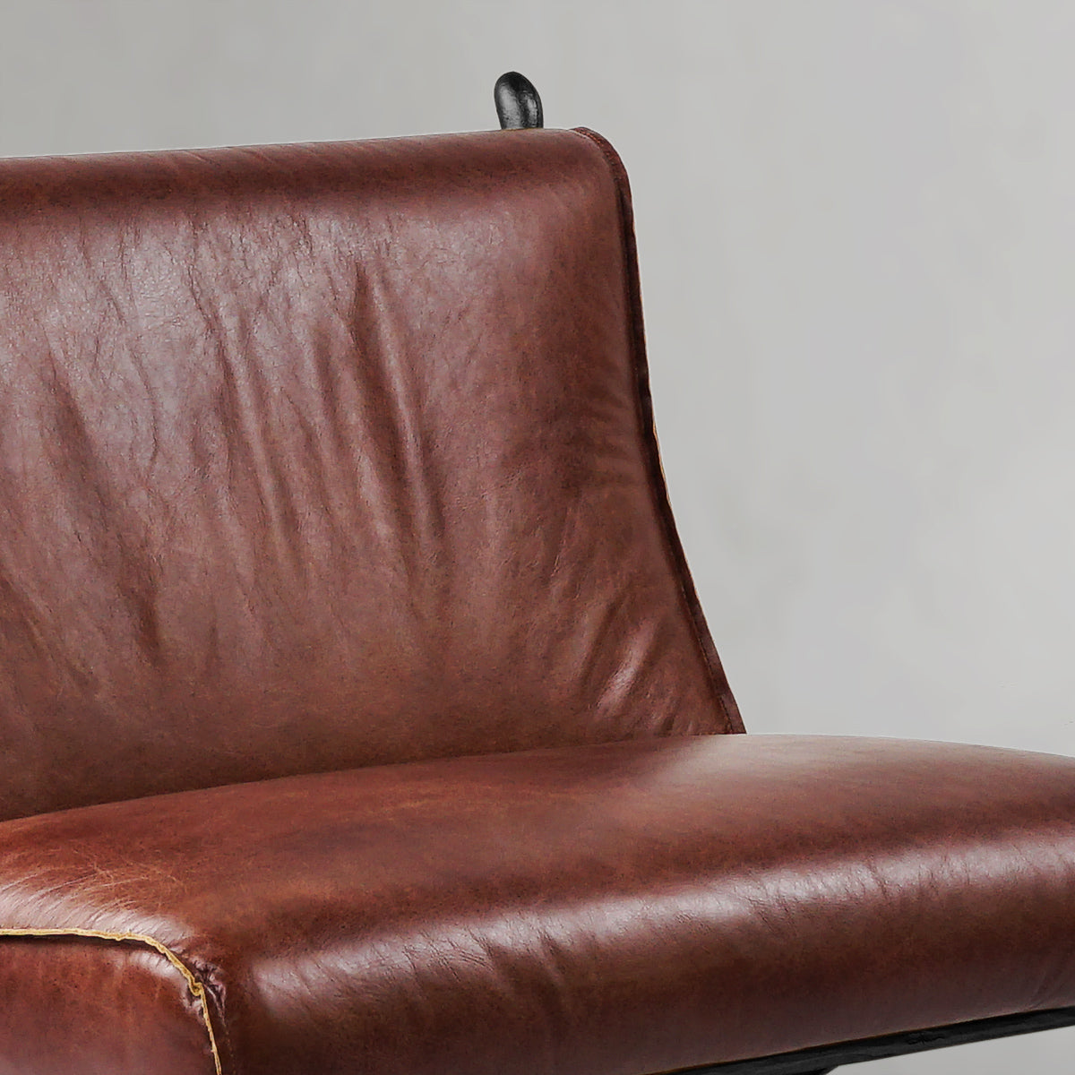 Thaddeus Vintage Leather Lounge Chair