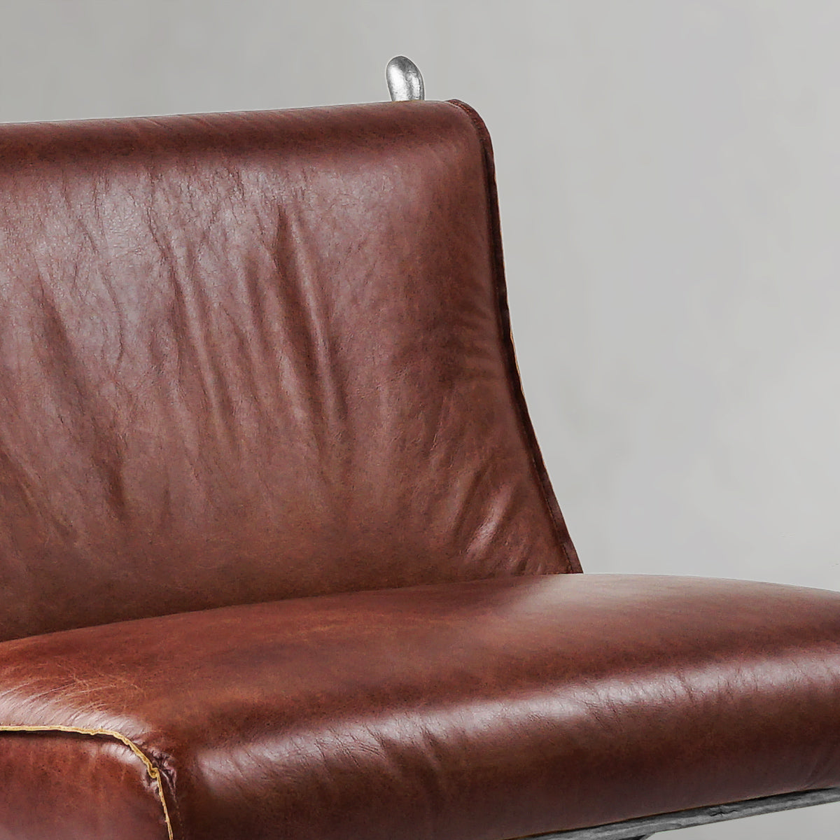 Thaddeus Vintage Leather Lounge Chair