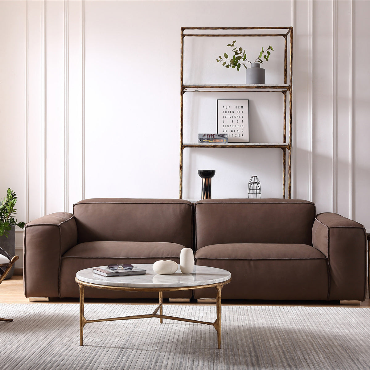 Thaddeus Marble Round Coffee Table 3 Table Legs 35"