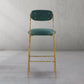Thaddeus Green Fabric Bar Stool