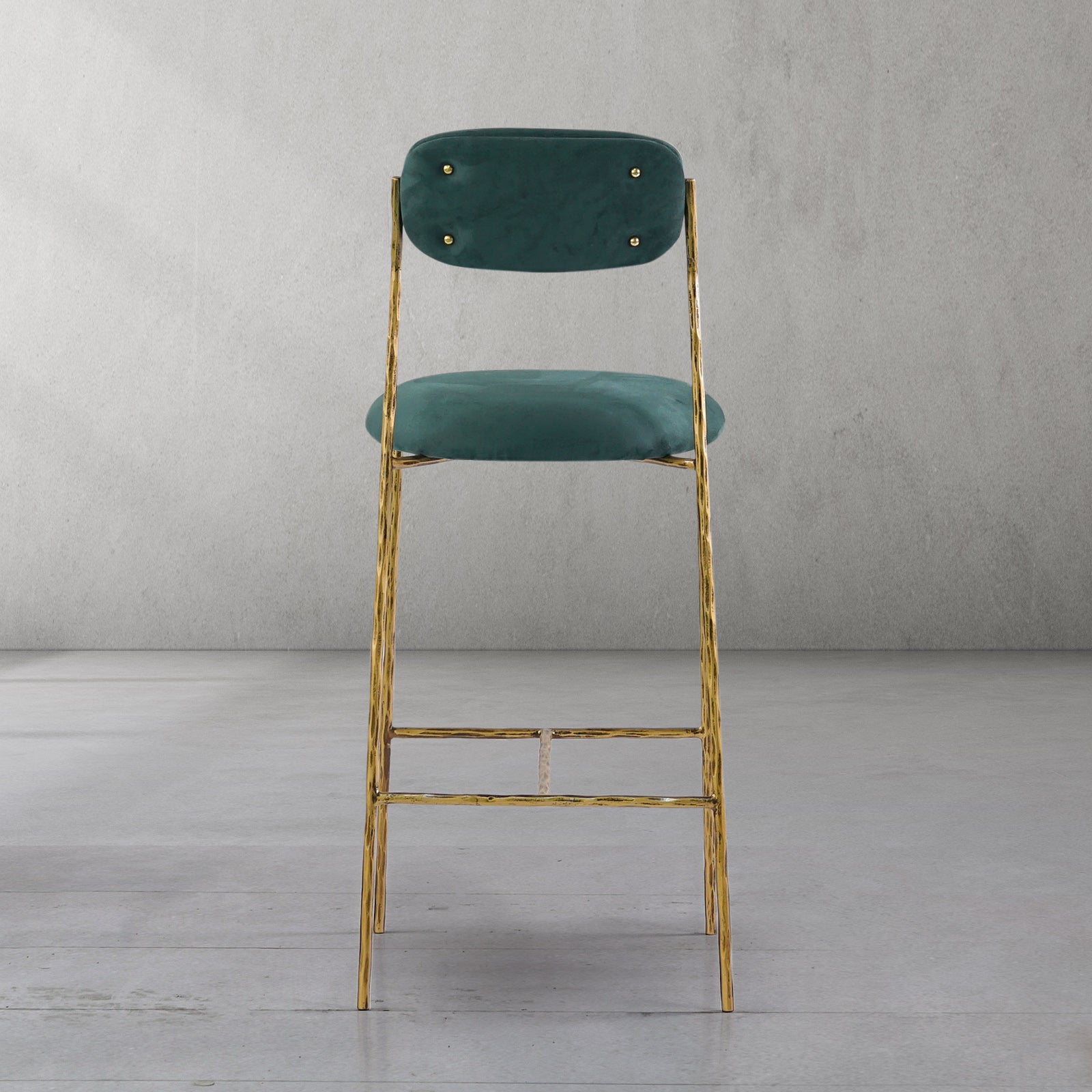 Thaddeus Green Fabric Bar Stool