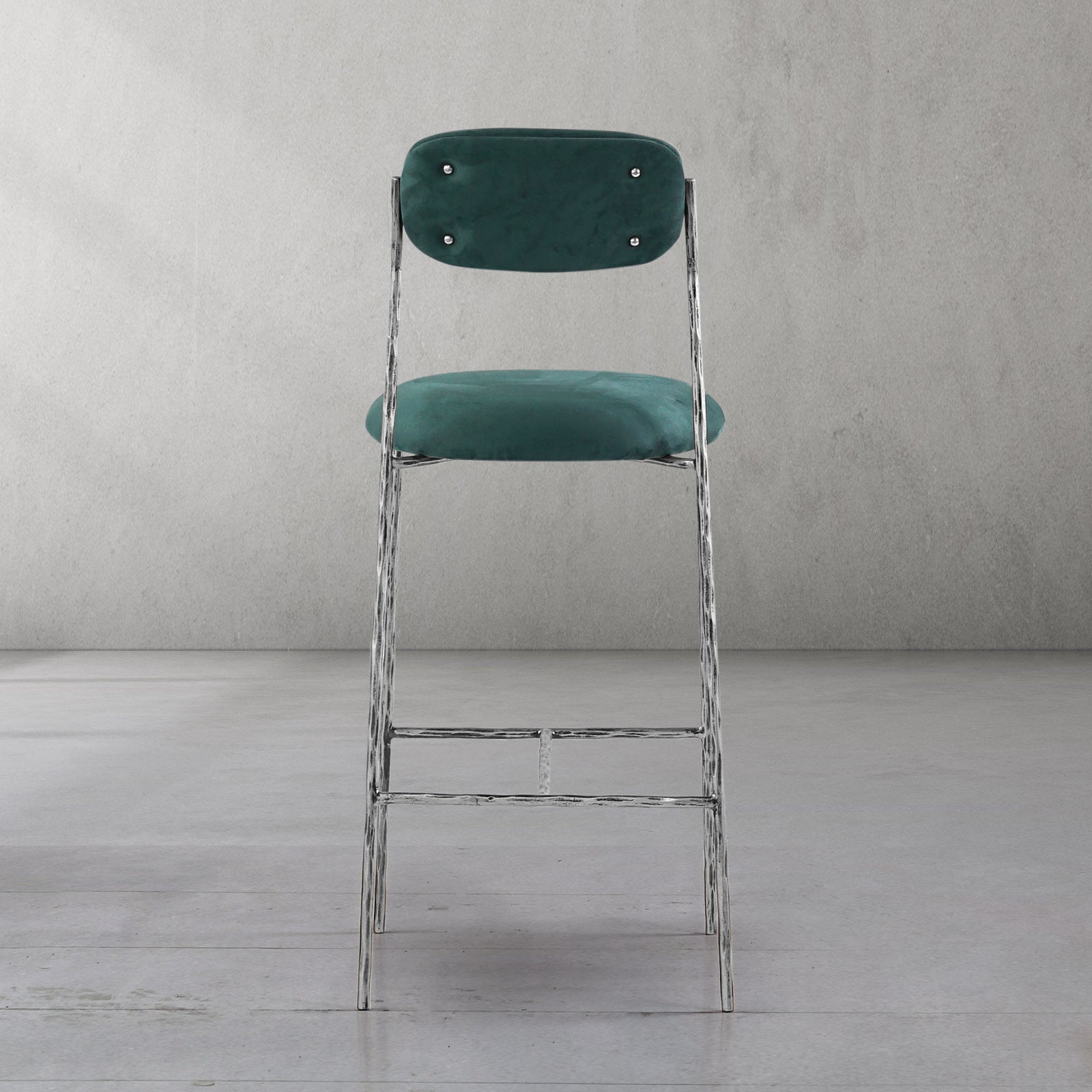 Thaddeus Green Fabric Bar Stool