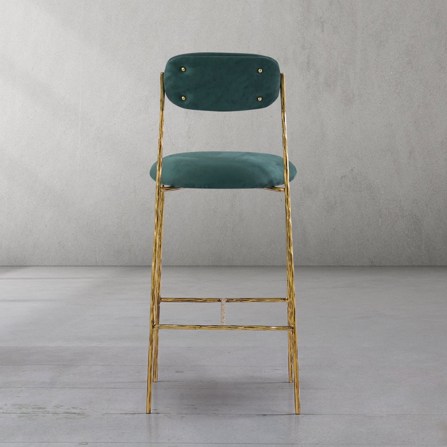 Thaddeus Green Fabric Bar Stool