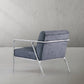 Thaddeus Retro Silver Iron Frame Track Armchair