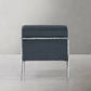 Thaddeus Retro Silver Iron Frame Track Armchair