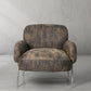 Thaddeus Vintage Pearl Grain Cowhide Lounge Chair