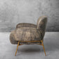 Thaddeus Vintage Pearl Grain Cowhide Lounge Chair