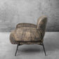 Thaddeus Vintage Pearl Grain Cowhide Lounge Chair