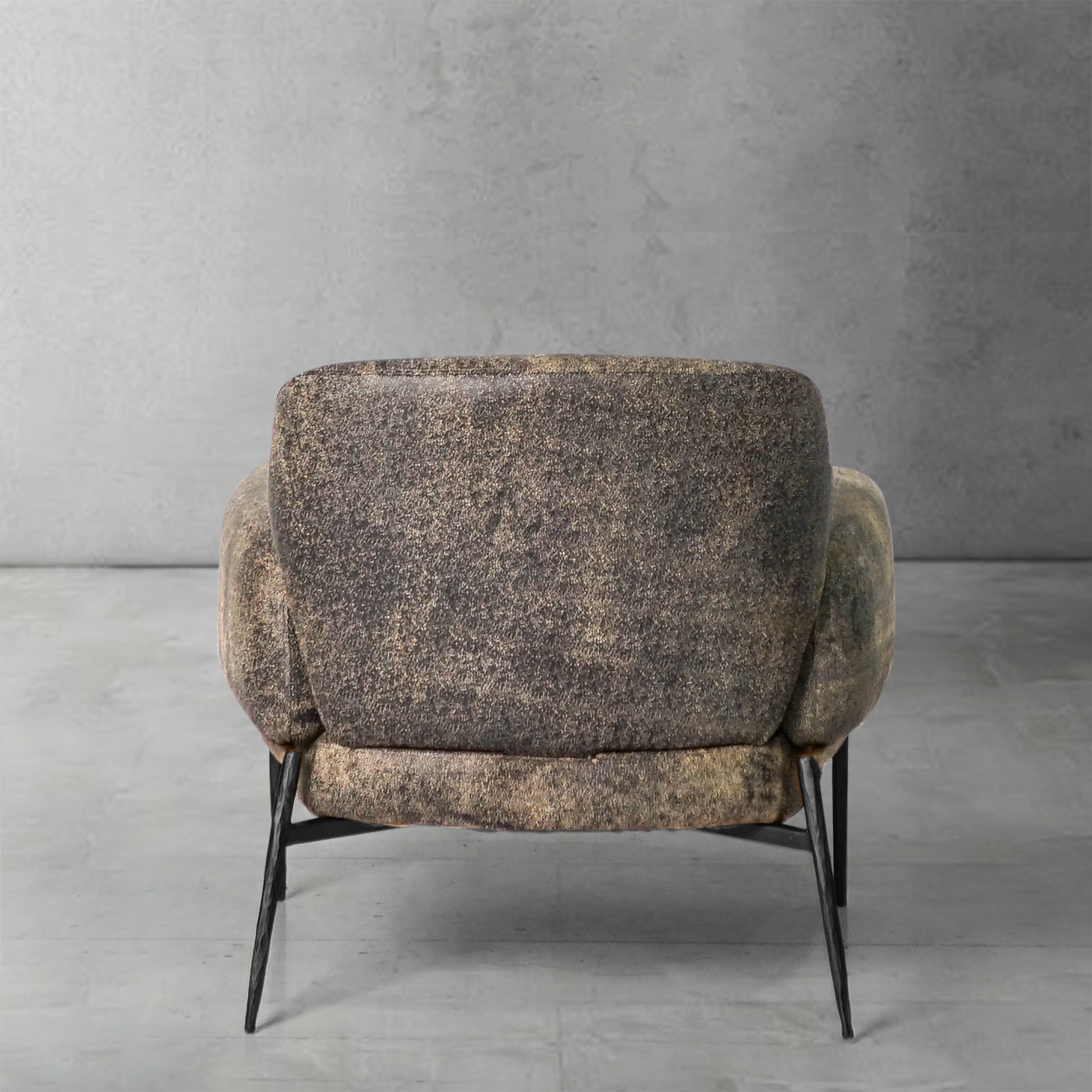 Thaddeus Vintage Pearl Grain Cowhide Lounge Chair