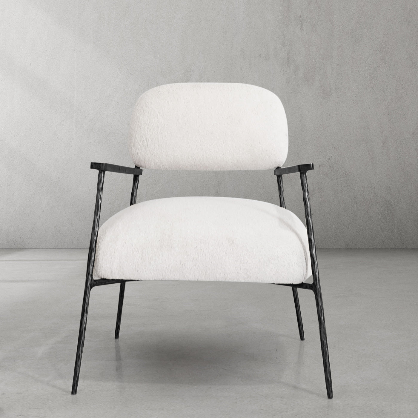 Thaddeus White Pure Wood Handrail Chair