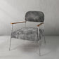 Thaddeus Grey Pearl Grain Leather Armchair