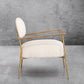 Thaddeus White Pure Wood Handrail Chair