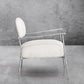 Thaddeus White Pure Wood Handrail Chair