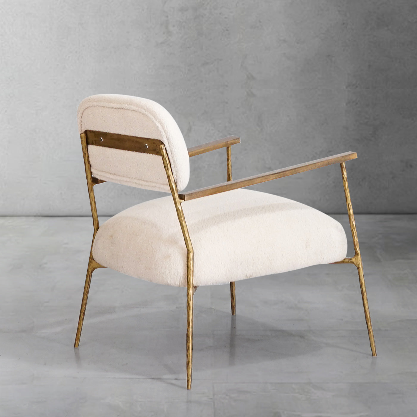 Thaddeus White Pure Wood Handrail Chair