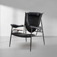 Thaddeus Enamel Wooden Plate Leather Armchair