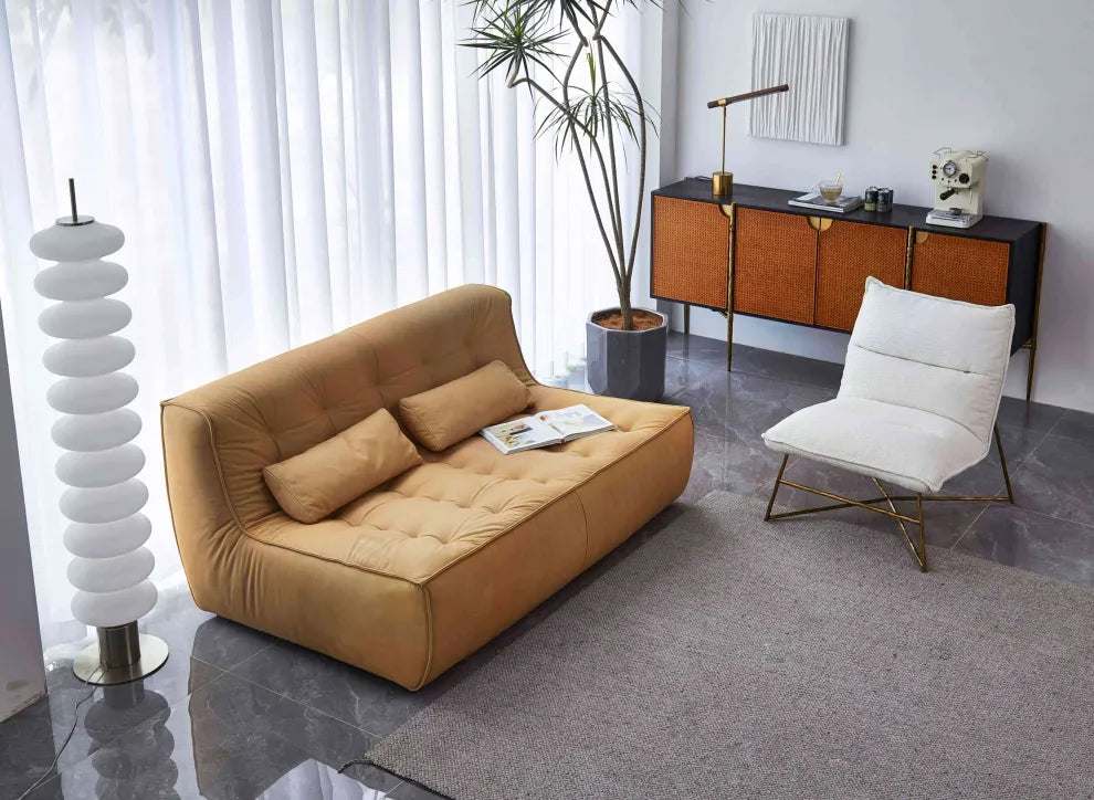 Thaddeus Metal Frame Rattan Long Side Cabinet