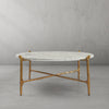 Thaddeus Round  Horn Marble Coffee Table & Side Table