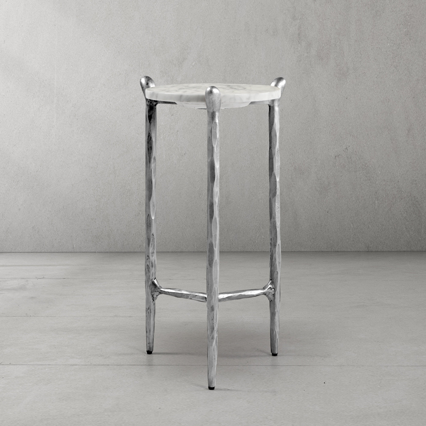 Thaddeus Round  Horn Marble Coffee Table & Side Table