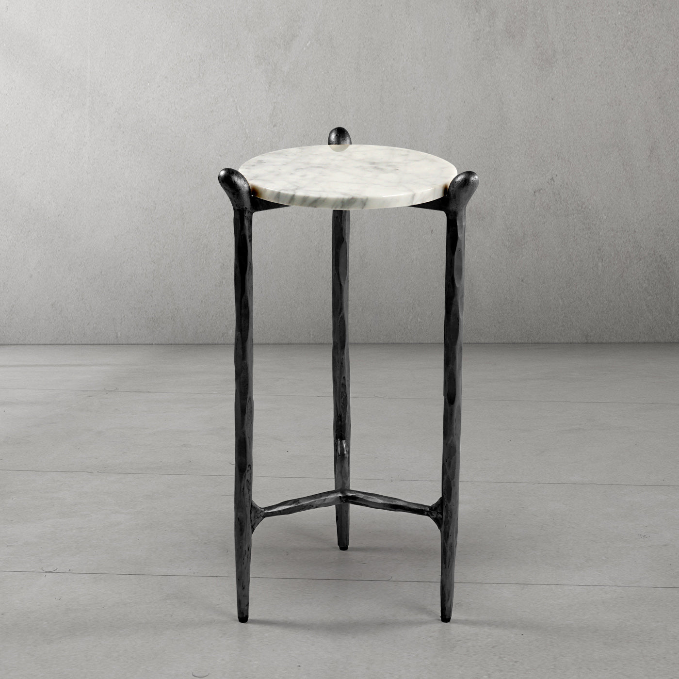 Thaddeus Round  Horn Marble Coffee Table & Side Table