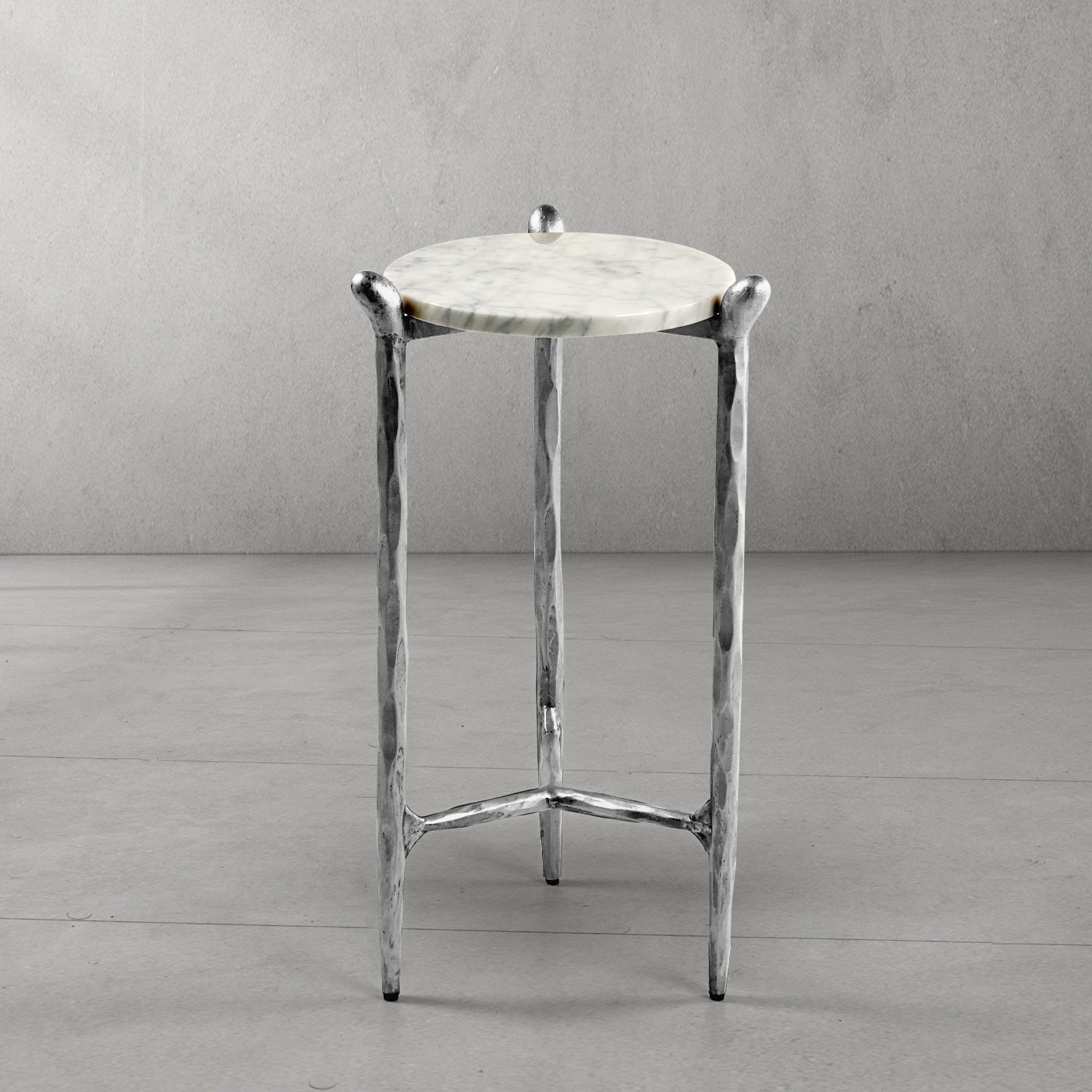 Thaddeus Round  Horn Marble Coffee Table & Side Table
