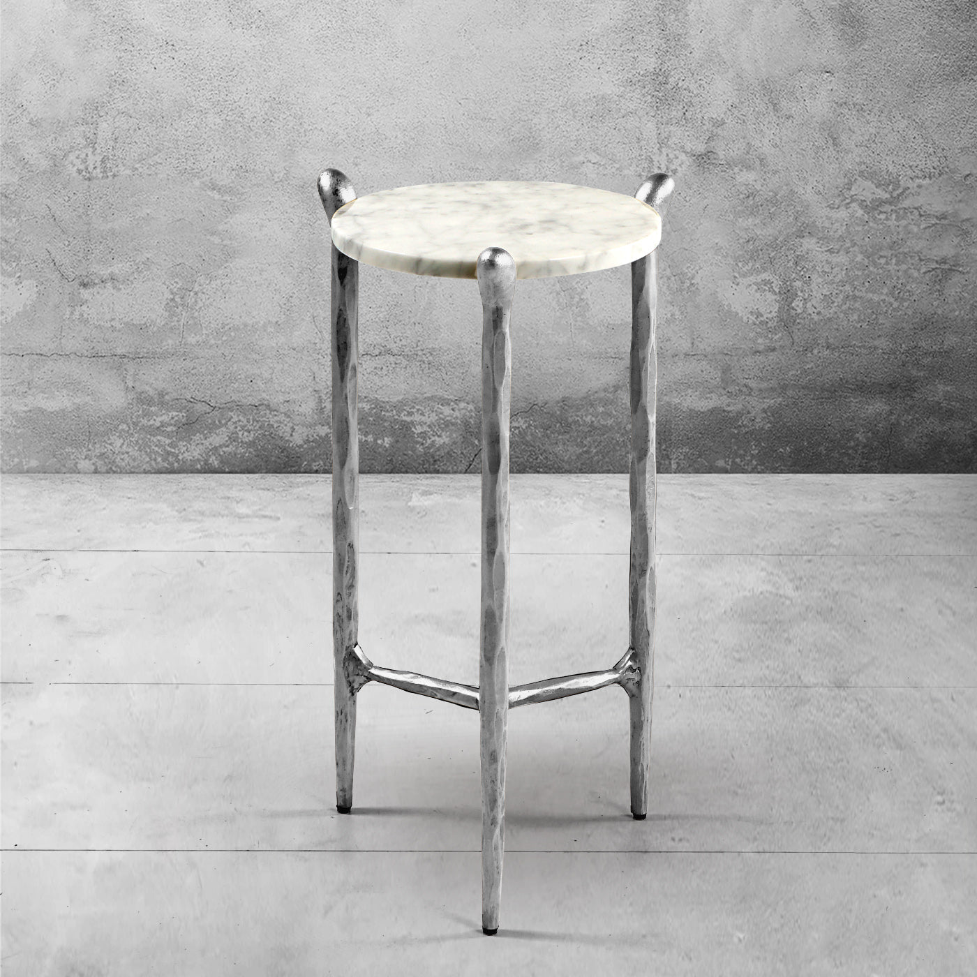 Thaddeus Round  Horn Marble Coffee Table & Side Table