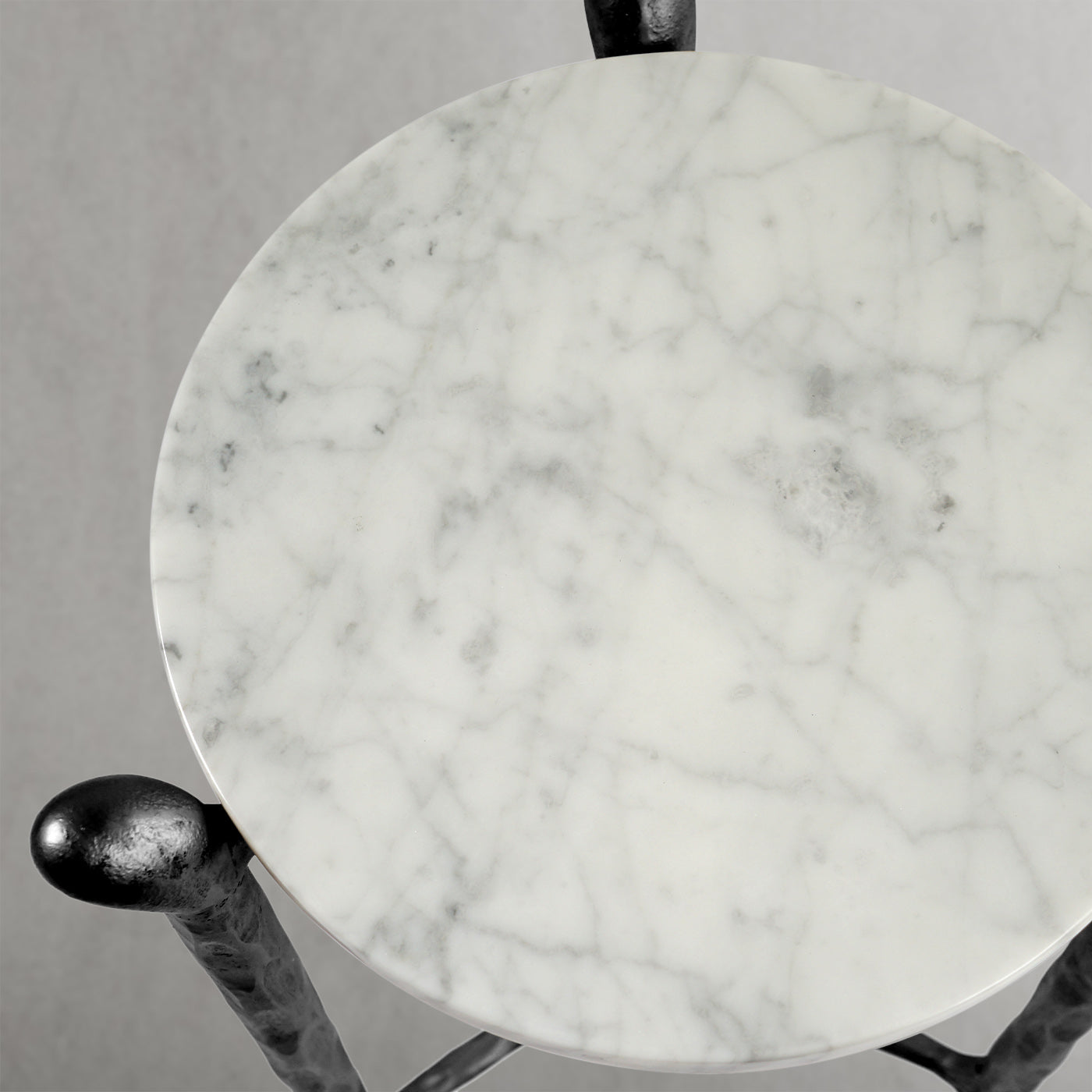 Thaddeus Round  Horn Marble Coffee Table & Side Table