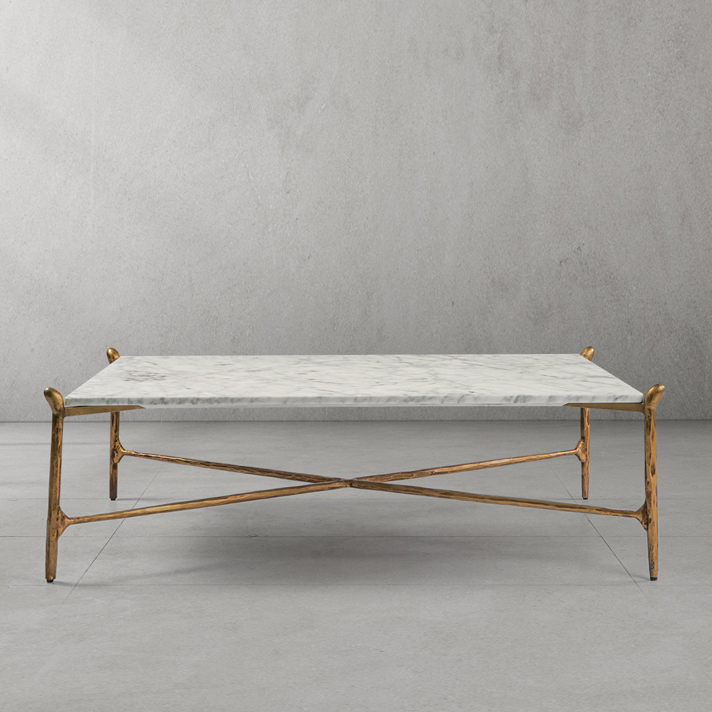 Thaddeus Square Horn Marble Coffee Table 39" 50"