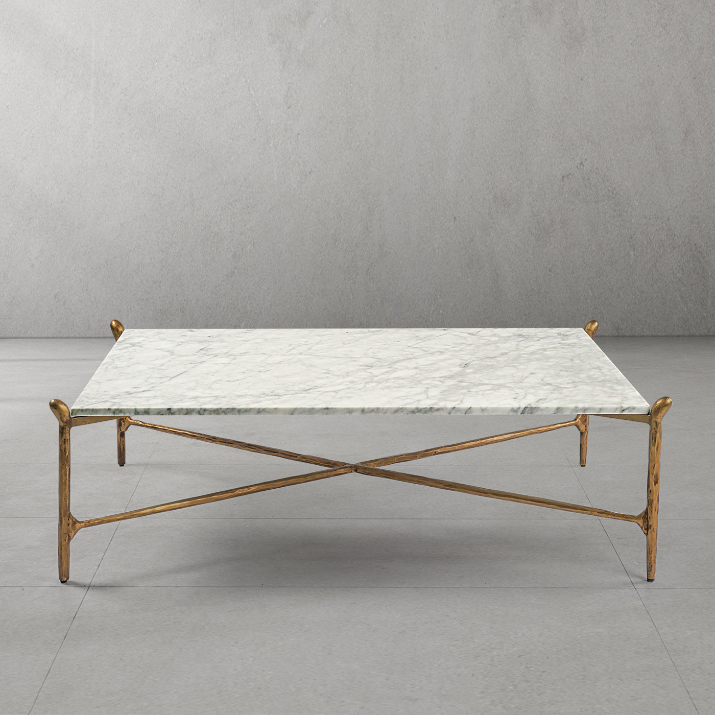 Thaddeus Square Horn Marble Coffee Table 39" 50"