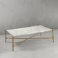 Thaddeus Square Horn Marble Coffee Table 39" 50"