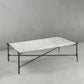 Thaddeus Square Horn Marble Coffee Table 39" 50"