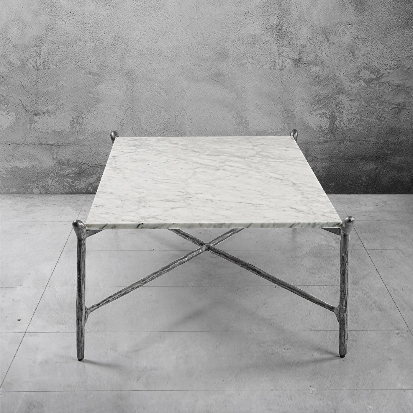 Thaddeus Square Horn Marble Coffee Table 39" 50"