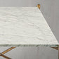 Thaddeus Square Horn Marble Coffee Table 39" 50"