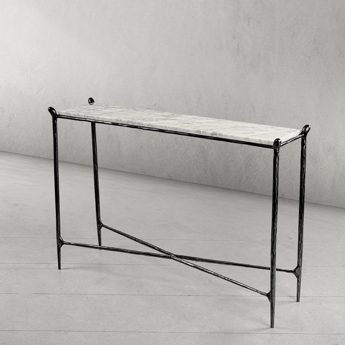 Thaddeus Rectangle Horn Marble Console Table