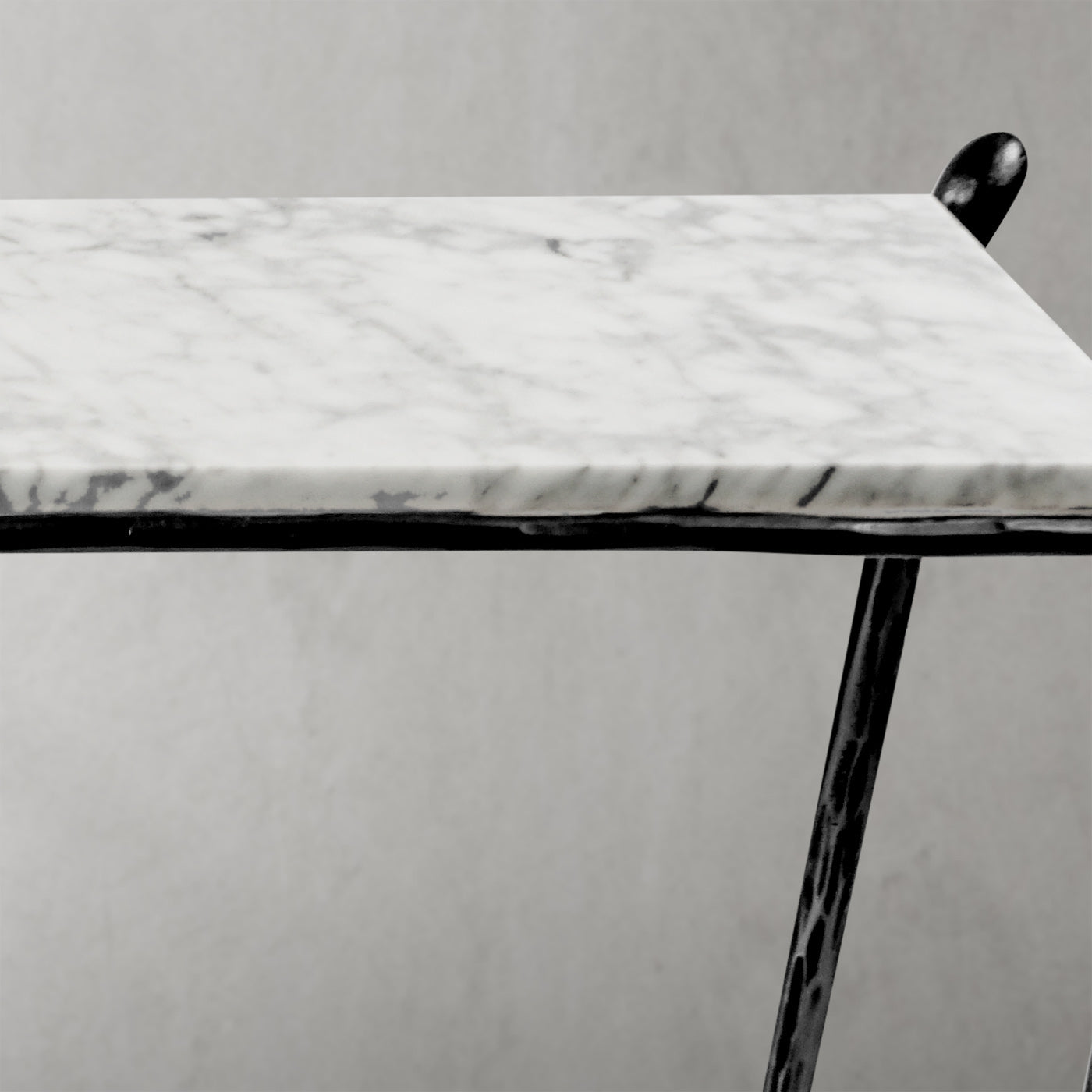 Thaddeus Rectangle Horn Marble Console Table