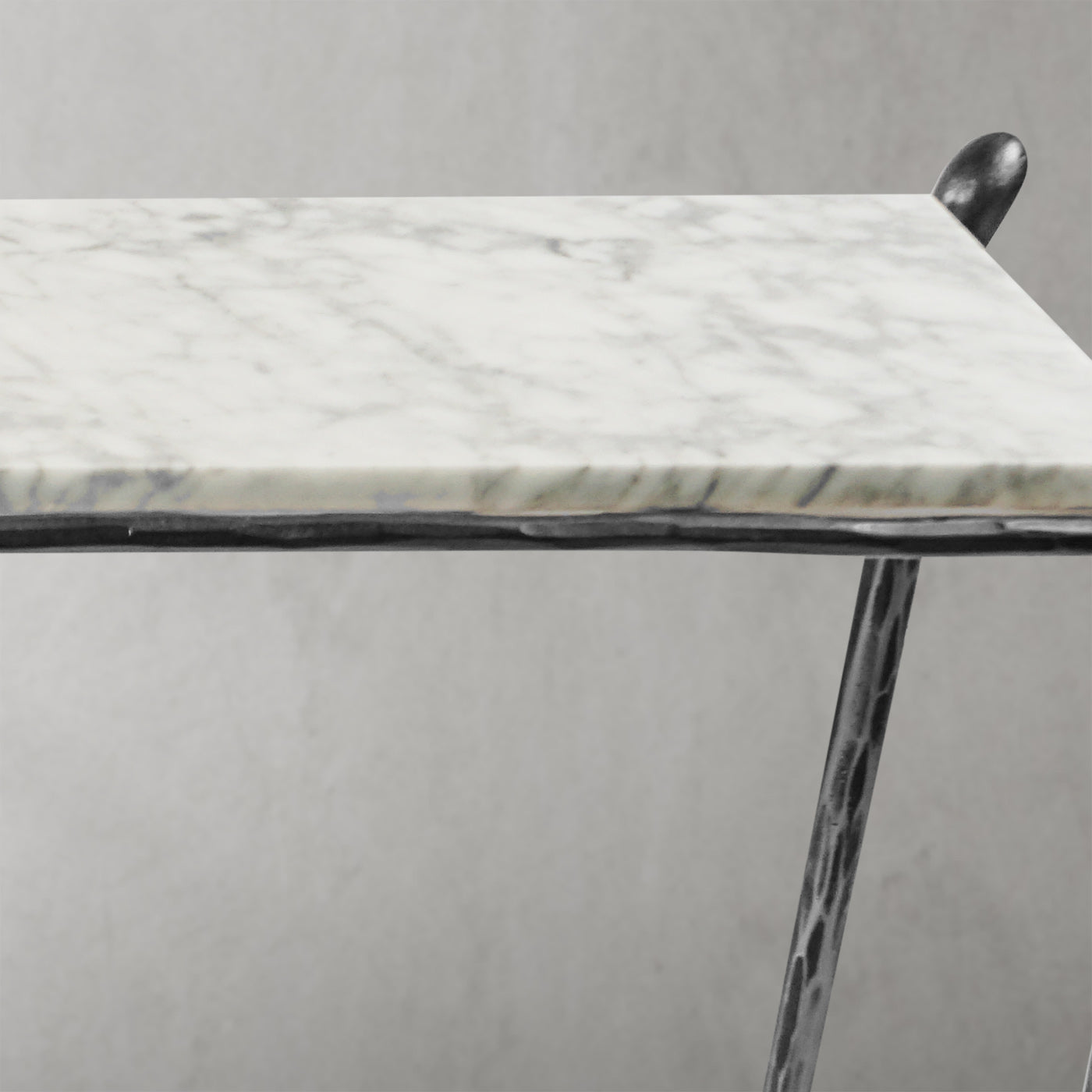 Thaddeus Rectangle Horn Marble Console Table