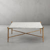 Thaddeus Square Horn Marble Coffee Table 39" 50"