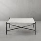 Thaddeus Square Horn Marble Coffee Table 39" 50"