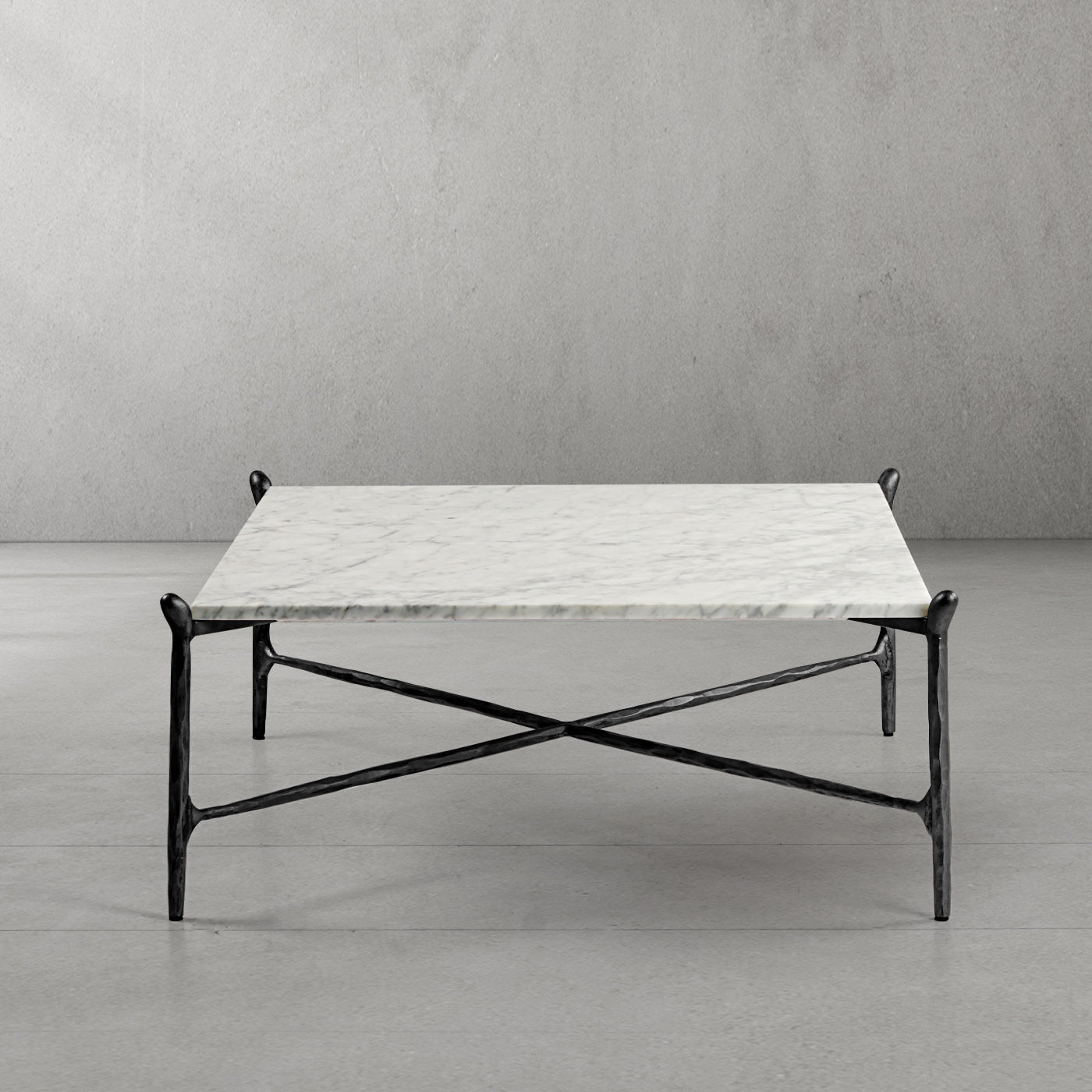 Thaddeus Square Horn Marble Coffee Table 39" 50"