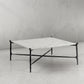 Thaddeus Square Horn Marble Coffee Table 39" 50"
