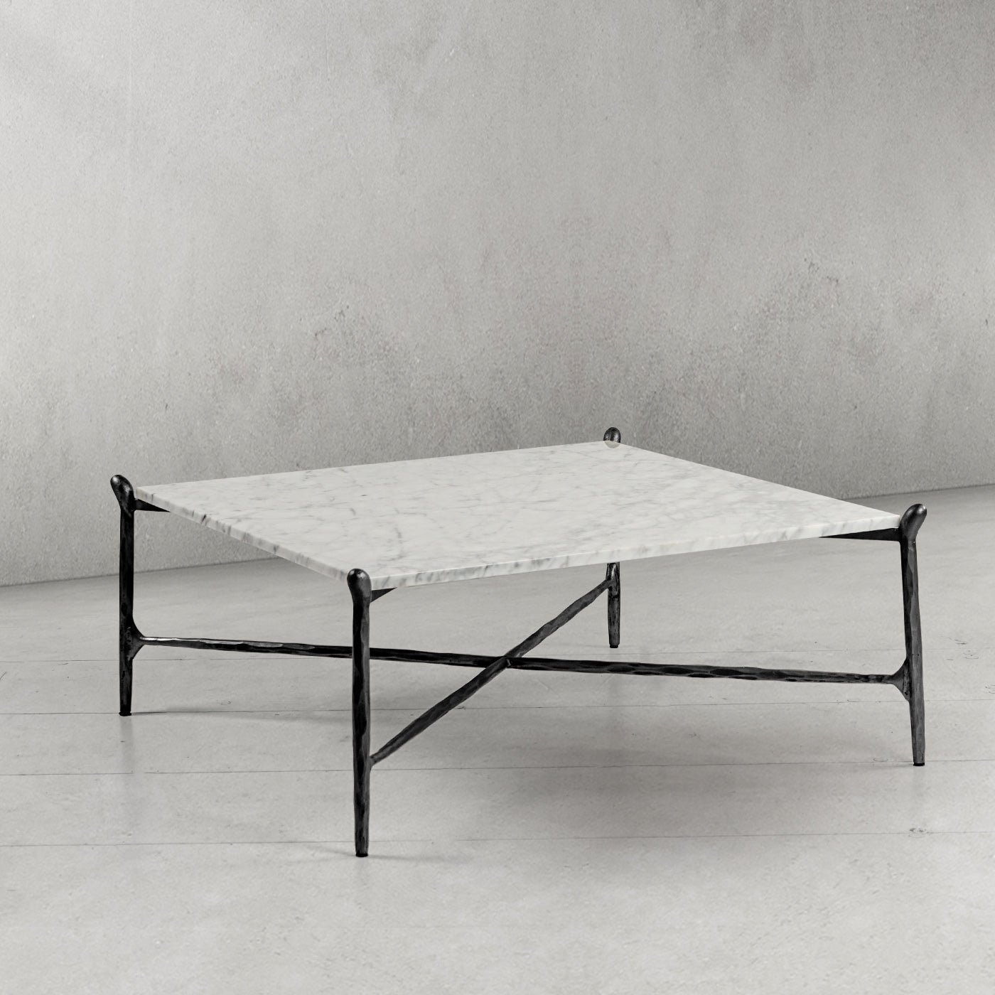Thaddeus Square Horn Marble Coffee Table 39" 50"
