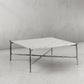 Thaddeus Square Horn Marble Coffee Table 39" 50"