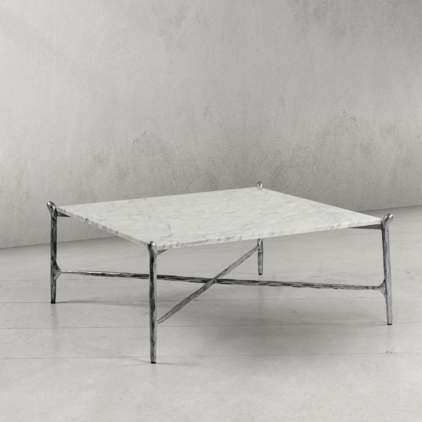 Thaddeus Square Horn Marble Coffee Table 39" 50"