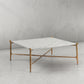 Thaddeus Square Horn Marble Coffee Table 39" 50"
