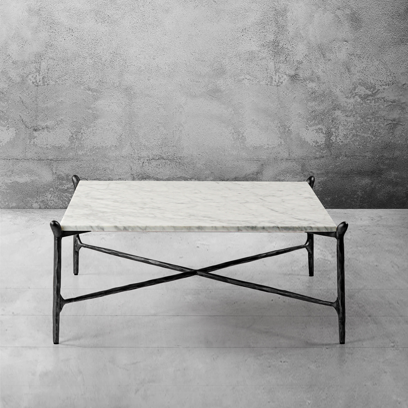 Thaddeus Square Horn Marble Coffee Table 39" 50"